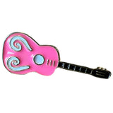 Gitaar Emaille Pin Roze