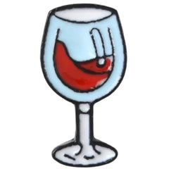 Glas Wein Emaille Pin