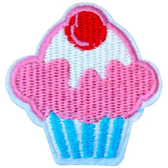 Cupcake mit Kirsch-Emblem zum Aufbügeln