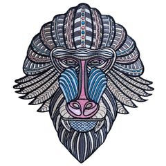 Mandrill Monkey XXL-Emblem-Aufnäher zum Aufbügeln