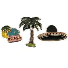 Sommer in Mexiko Emaille Pin Set