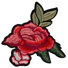 Pfingstrosen-Rosenblumen-Emblem-Aufnäher zum Aufbügeln