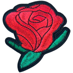 Rose im Knopf-Emblem-Aufnäher zum Aufbügeln