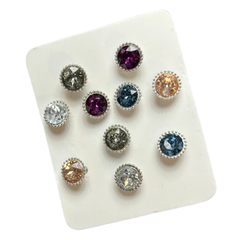 Pin Brosche Stich Knöpfe Pin Set Diamant fünf Farben