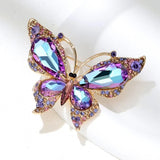 Broche Sierspeld Vlinder Blauw Lila