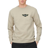 Airforce Camouflage Strijk Patch op een beige sweater