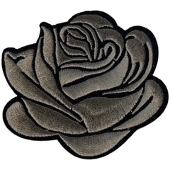 Aufnäher mit Aufnäher „Rose Roses Flower Floral“ zum Aufbügeln, Emblem, Taupe