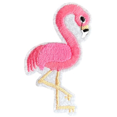 Flamingo Tropischer Vogel-Emblem-Aufnäher zum Aufbügeln