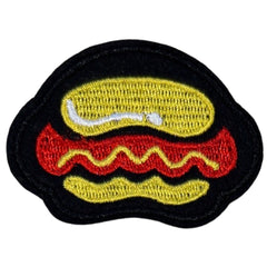 Hot-Dog-Brötchen-Wurst-Emblem-Aufnäher zum Aufbügeln