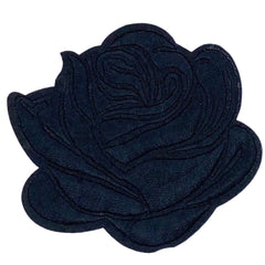Aufnäher mit Aufnäher „Rose Roses Flower Floral“ zum Aufbügeln, Emblem, Schwarz