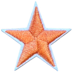 Stern-Sternchen-Emblem-Aufnäher zum Aufbügeln, Orange