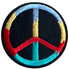 Peace-Zeichen Peace-Zeichen-Emblem zum Aufbügeln, rund, klein