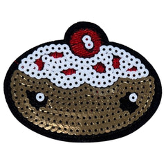 Donut-Gebäck-Kirsch-Logo-Aufnäher zum Aufbügeln