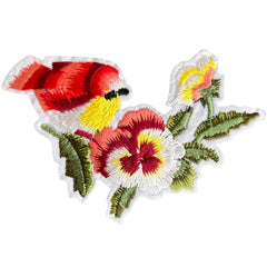 Vogel-Birdie-Stiefmütterchen-Emblem-Aufnäher zum Aufbügeln