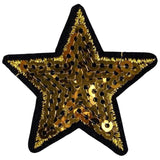 Stern-Sternchen-Pailletten-Emblem-Aufnäher zum Aufbügeln in Gold