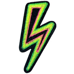Lightning Bolt Thunder Aufnäher zum Aufbügeln, Neon