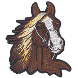 Paard Strijk Embleem Patch Bruin