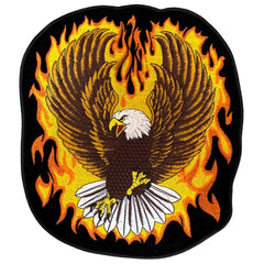 Eagle Eagle Eagle Flames Conflagration XXL-Emblem-Aufnäher zum Aufbügeln