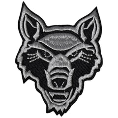 Wolf-Wölfe-Kopf-Emblem-Aufnäher zum Aufbügeln