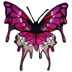 Butterfly Drop Butterfly XXL-Emblem-Aufnäher zum Aufbügeln, Rosa