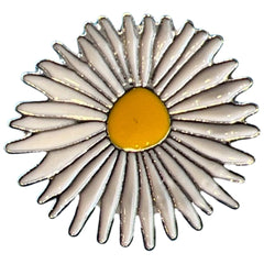 Gänseblümchen Gänseblümchen mit gelbem Herz Emaille Pin