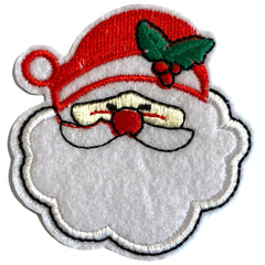 Weihnachtsmann-Emblem-Aufnäher zum Aufbügeln
