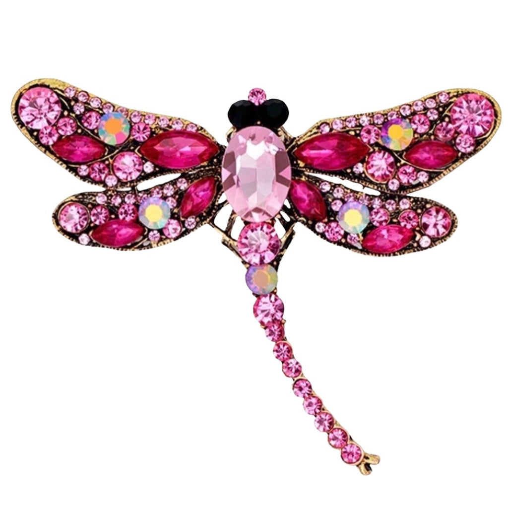 Broche Sierspeld Libelle Dragonfly Roze