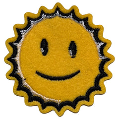 Smiley-Sonne-Emblem-Aufnäher zum Aufbügeln