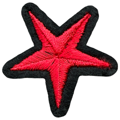 Stern-Eisen-Emblem-Aufnäher, Rot