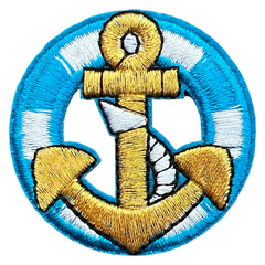 Ankerboje Bügelbild Emblem Blau
