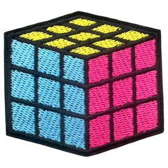 Rubik Cube Bügelbild mit Emblem