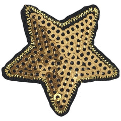 Stern-Paillette-Gold-Emblem-Aufnäher zum Aufbügeln