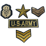 Golden U.S. Army Patch Set