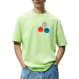 Smiley Paillette Strijk Embleem Patch Set 3 stuk o peen groen t-shirt