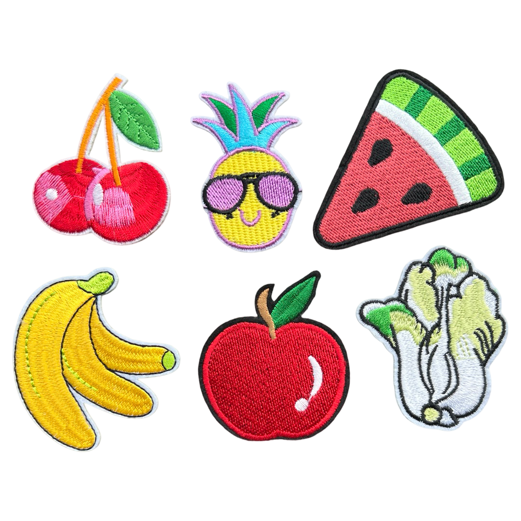 Fruit Groente Strijk Embleem Patch Set A 6 stuks