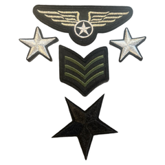 Aufnäher-Set mit Emblemen zum Aufbügeln für die Armee, Militär, Luftwaffe