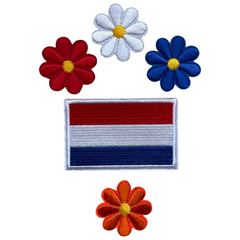 Niederlande Orange Top Aufnäher-Emblem-Patch-Set, 5-teilig