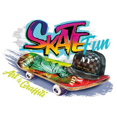 Skate Fun Art &amp; Graffiti Vollfarb-Aufbügelanwendung