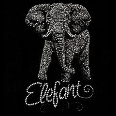 Applikation zum Aufbügeln Elefant Strass XXL