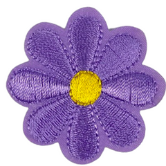 Gänseblümchen-Logo-Aufnäher zum Aufbügeln, Flieder