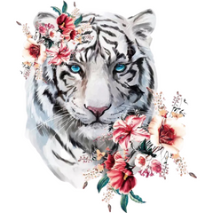Tigerblumen-Bügelbild