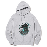 Kraai Kraaien Crow Strijk Applicatie op een grijze hoodie