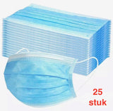 25 x Mondkapjes Wit/Blauw