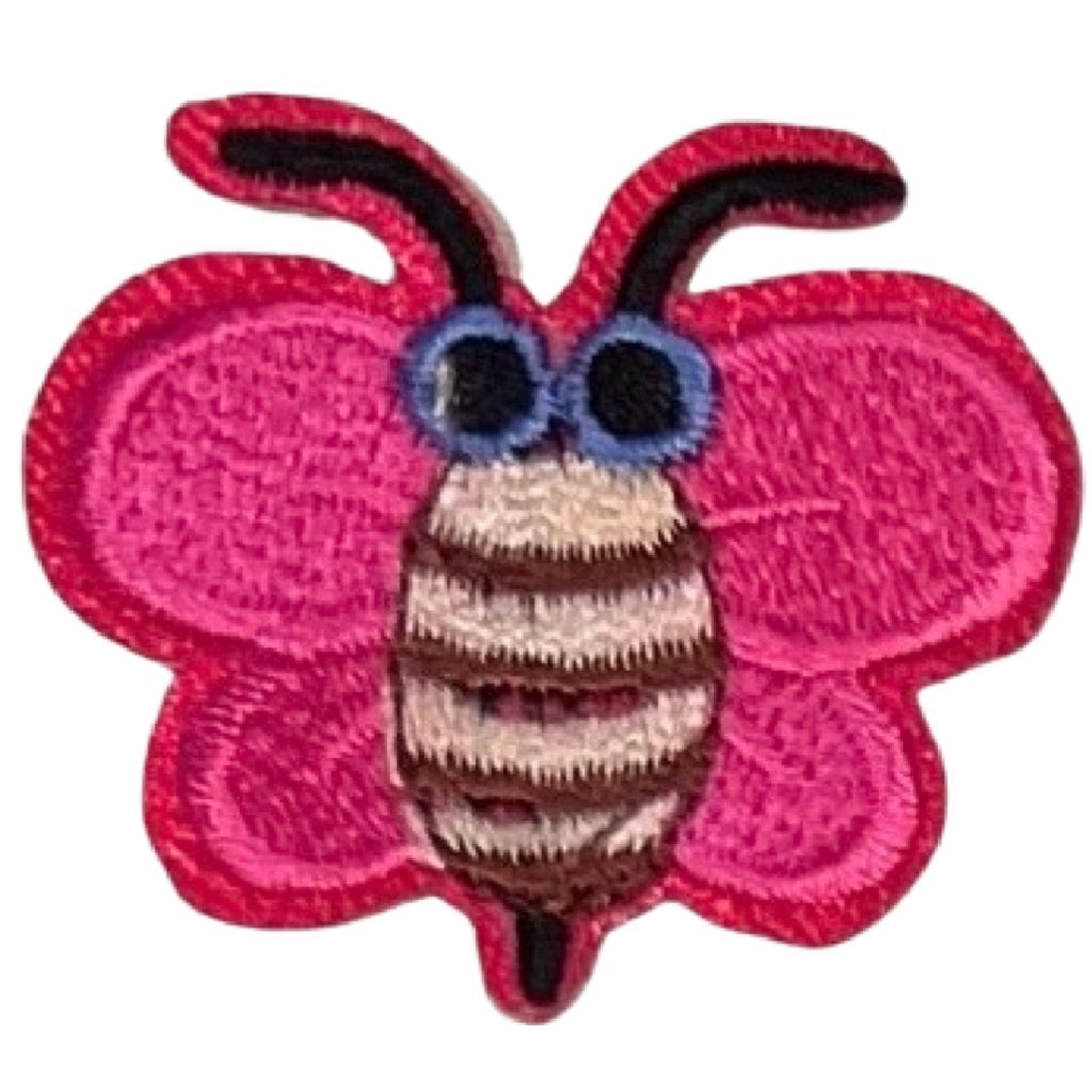 Bij Bijtje Strijk Embleem Patch Donker Roze