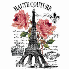 Eiffelturm Haute Couture Vintage Bügelapplikation