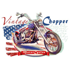 Vintage-Chopper-Motor-Bügelanwendung