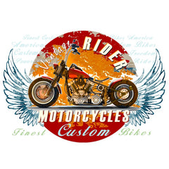Motorrad-Vintage-Rider-Motorräder zum Aufbügeln