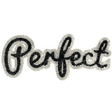 Strass Rhinestone Perfect Tekst XL Strijk Embleem Patch