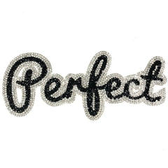 Perfekter Text-Strass-Emblem-Aufnäher zum Aufbügeln
