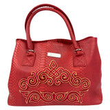 Cosplay Sequins Venetiaans Kant  Strijk Applicatie Patch Rood samen met een andere variant op een rode tas